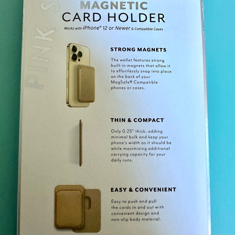 NWT- MAGNETIC CARD HOLDER - Picture 2 of 3